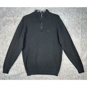 North 56°4 Nordic Sweater 1/4 Zip Men’s LT Black Knit Pullover Mock Neck